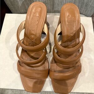 Jimmy Choo Women’s Brown Strappy Block Heel Sandals